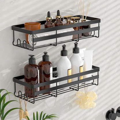 Shower Caddies 4 Pack - Adhesive Hanging Shower Shelf - Bathroom Organizers and Storage, No Drilling Stainless Shower Shelves for Home Decor, Bathroom Accessories